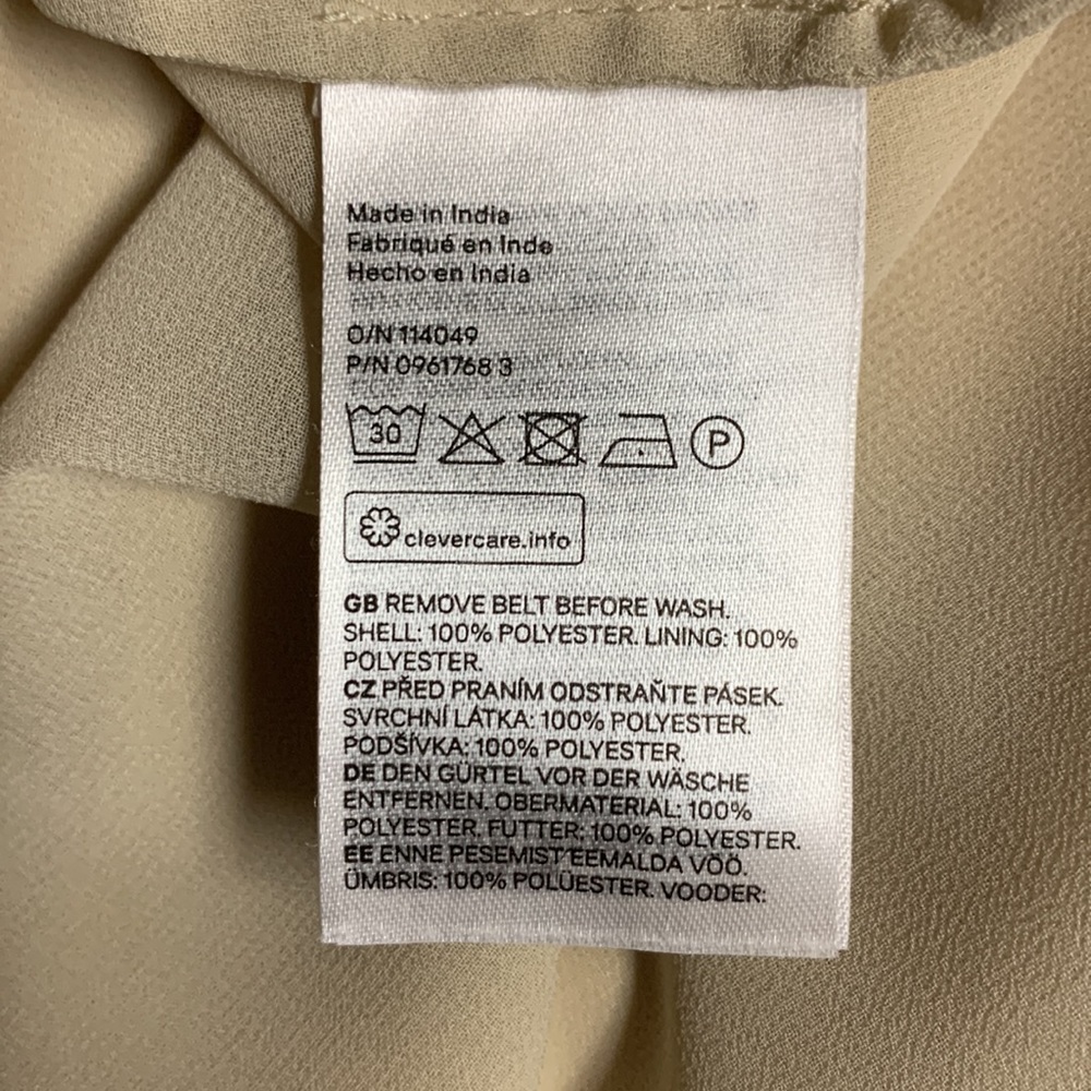H&M Beige Crepe Pleated Detail Midi Dress - Picture 10 of 10